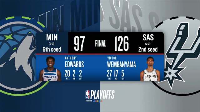 05月13日NBA季后赛西部半决赛G5 森林狼 - 马刺 全场录像