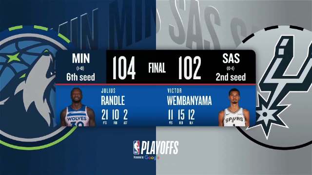 05月05日NBA季后赛西部半决赛G1 森林狼 - 马刺 全场录像